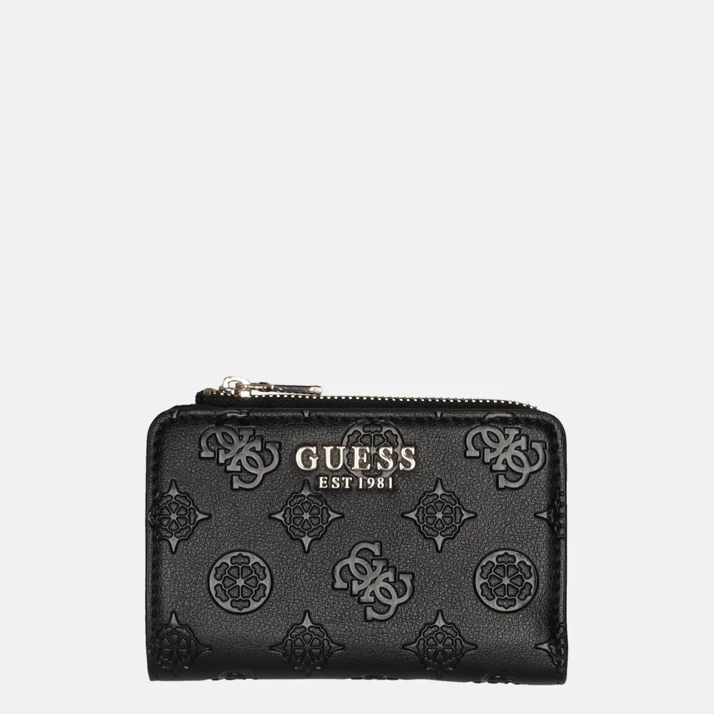 Guess Zarela zip around pasjeshouder black logo